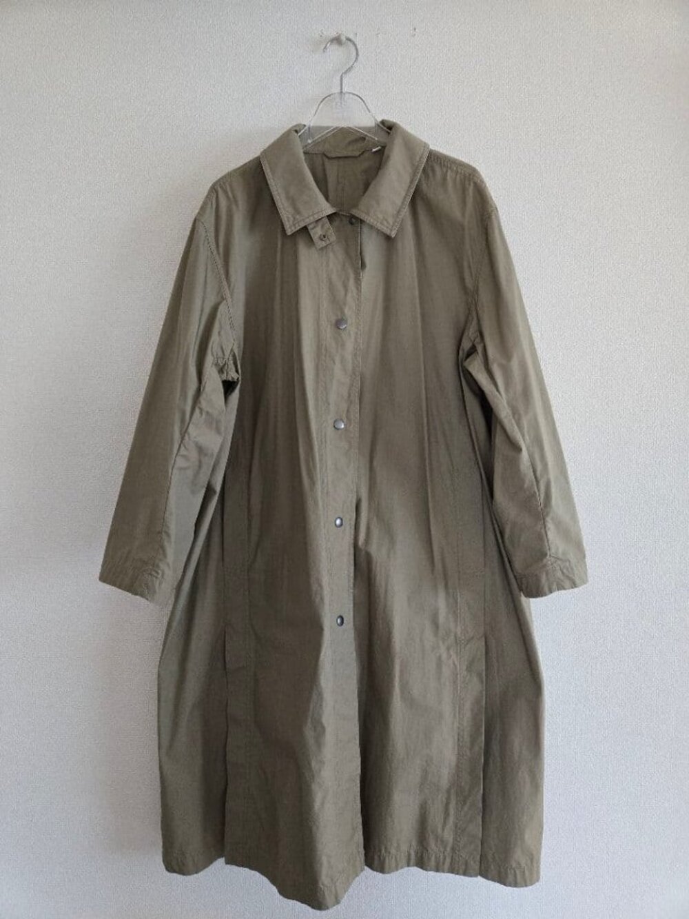 Uninate Light Long Coat Olive Size L